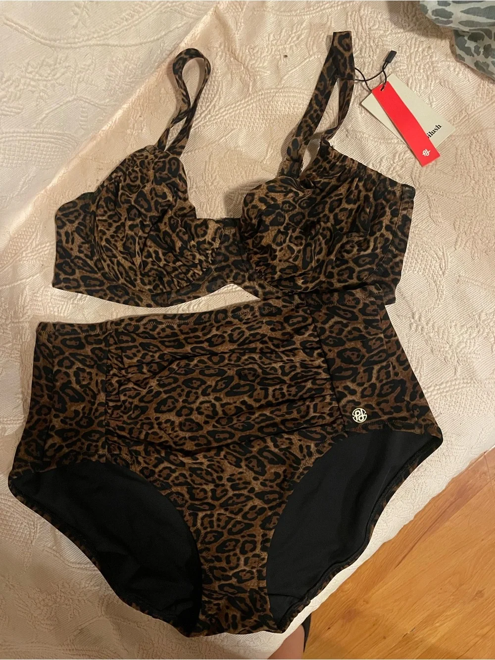 Popilush Shapewear Ruched Tummy Control Bikini Set